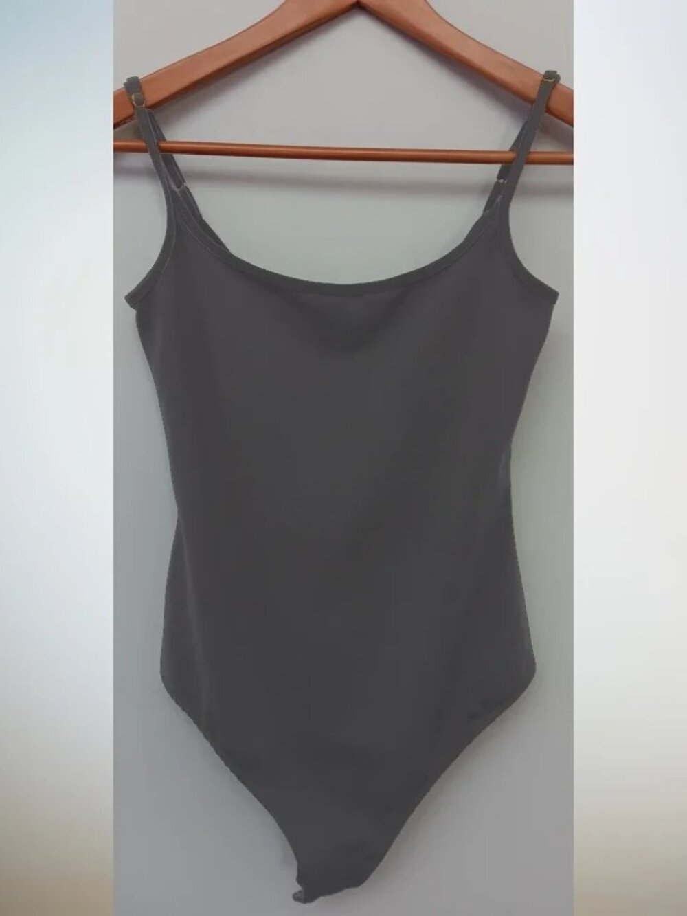 Free People Women's Spaghetti Tank Top Soft Stretch Dark Gray SP